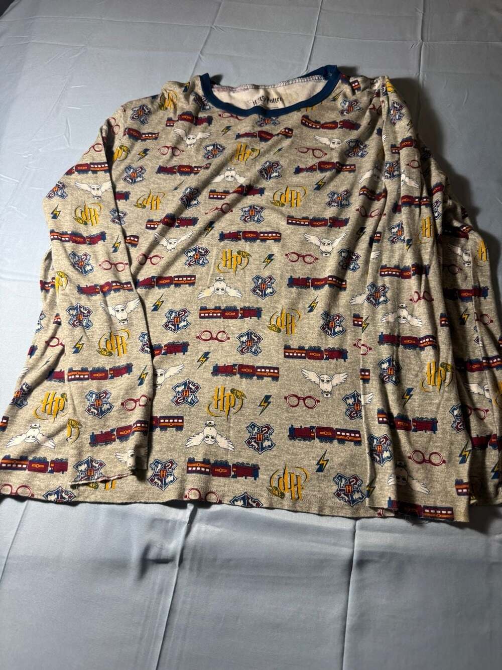 Harry Potter All Over Print Long Sleeve Graphic Top